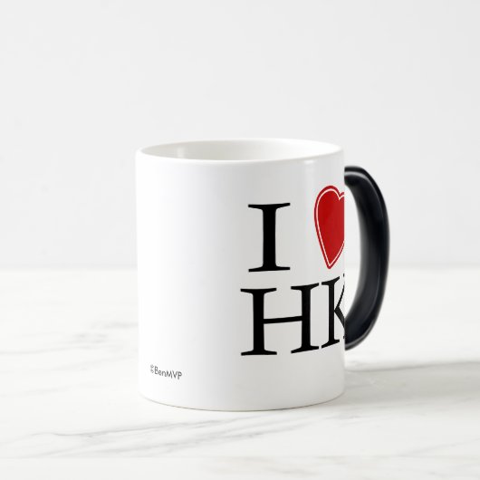 Mug Magique J'aime Hong Kong (Devant droit)