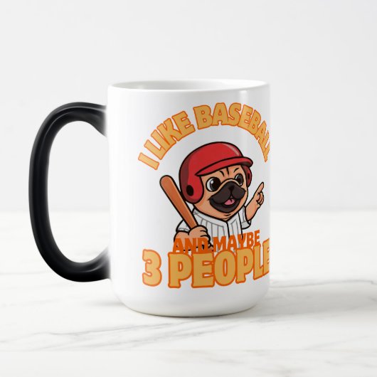 Mug Magique J'aime le baseball (Gauche)