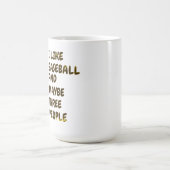 Mug Magique J'aime le chat qui regarde le baseball (Centre)