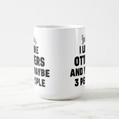 Mug Magique J'aime les Otters et peut-être 3 personnes Funny O (Centre)
