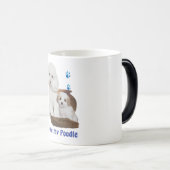 Mug Magique J'aime mon caniche (Devant droit)