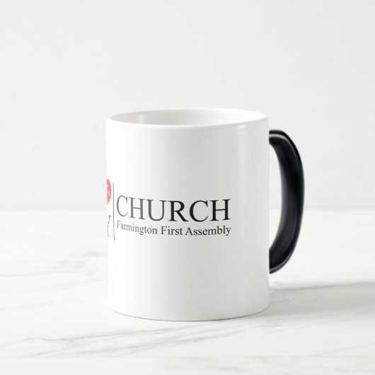 Mug Magique J'aime mon église (Devant droit)