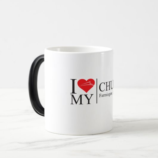 Mug Magique J'aime mon église (Devant gauche)