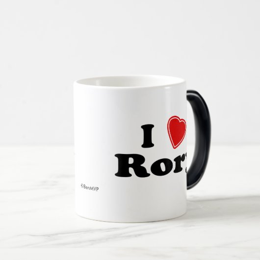 Mug Magique J'aime Rory (Devant droit)