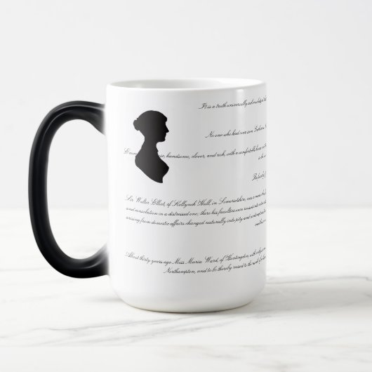 Mug Magique Jane Austen Novels' First LInes (Gauche)