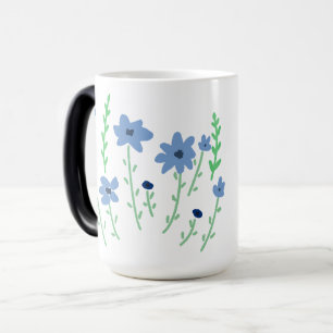 Mug Magique Jardin Botanique de la Fleur Sauvage Bleue Cadeau