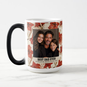 Mug Magique Jardin d'Amaryllis rouge Hommage au nouveau papa