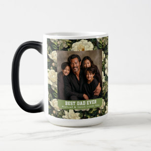 Mug Magique Jardin Rétro de Gardenias pour la Fête des Papas C
