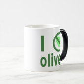 Mug Magique Je déteste les olives (vertes) (Devant droit)