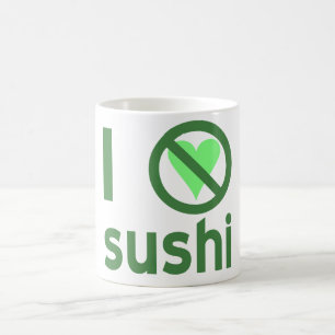 Mug Magique Je déteste les sushis pas d'amour 