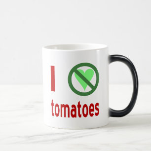 Mug Magique Je déteste les tomates Pas d'amour