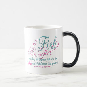 Mug Magique Je pêche comme une fille Engin de pêche