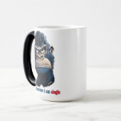 Mug Magique je pense donc que je suis célibataire (Devant gauche)