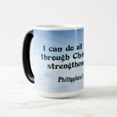 Mug Magique Je peux faire tout par...Philippiens 4:13 (Devant gauche)