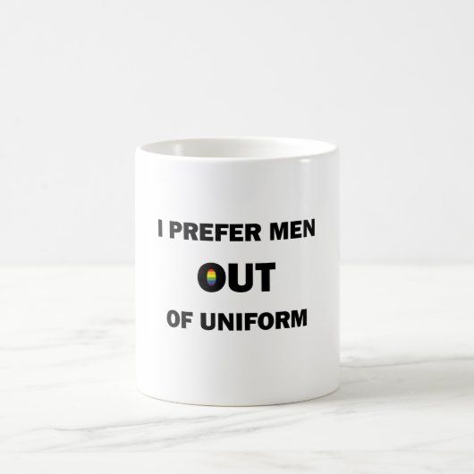 Mug Magique Je Préfère Les Hommes Hors Uniforme (Centre)
