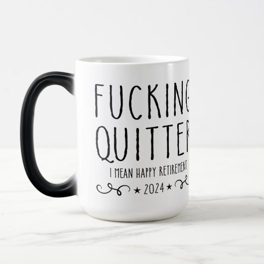 Mug Magique Je Veux Dire Un Bon Café De Retraite (Gauche)