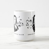 Mug Magique Johann Sebastian Bach Portrait et buste avec notes (Centre)