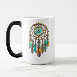 Mug Magique Joli attrape-rêves sarcelle et marron   Doux rêves