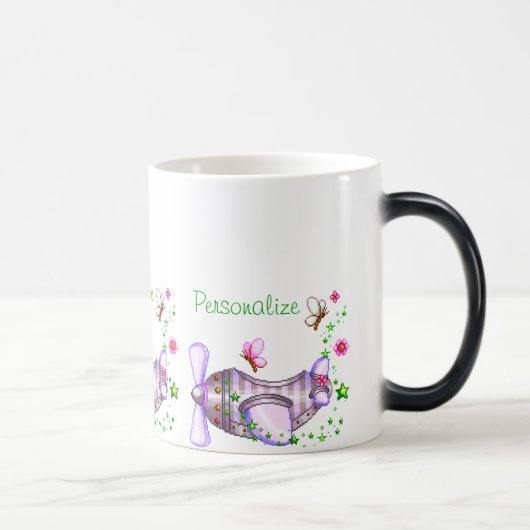 Mug Magique Joli avion Pixel Art (Droite)