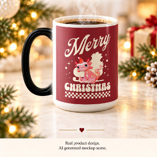 Mug Magique Joli Axolotl de Noël Joyeux Noël