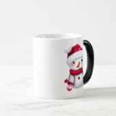 Mug Magique Joli bonhomme rose de Noël (Devant droit)