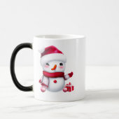 Mug Magique Joli bonhomme rose de Noël (Gauche)