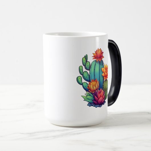 Mug Magique Joli cactus en fleurs (Devant droit)