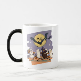 Mug Magique Joli Ghost Kids Trick ou Treat Sous Lune Éffrayant