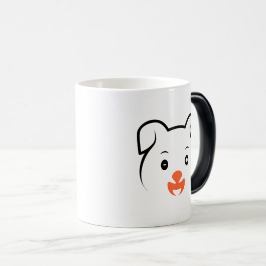 Mug Magique Joli rose (Devant droit)