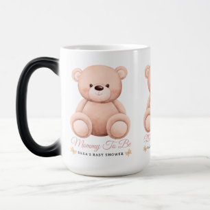 Mug Magique Jolie Fille Ours en Peluche Orange Maman To Be Bab