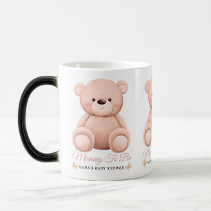 Mug Magique Jolie Fille Ours en Peluche Orange Maman To Be Bab