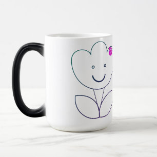 Mug Magique jolie fleur souriante