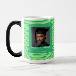 Mug Magique Jolie impression à rayures diplômé de doctorat