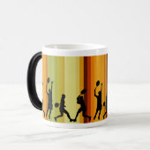 Mug Magique Joueurs De Tennis Dynamique Silhouette (Devant gauche)