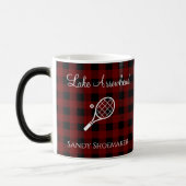 Mug Magique Joueurs de tennis Red Black Plaid nom de lac ballo (Gauche)
