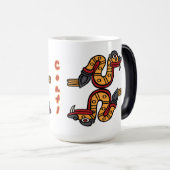 Mug Magique Jour Calendrier Aztèque 05 - Charbon (Devant droit)