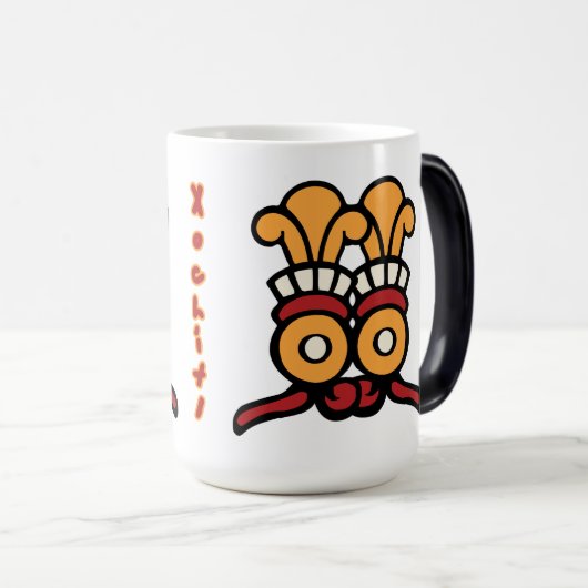 Mug Magique Jour Calendrier Aztèque 20 - Xochitl (Devant droit)