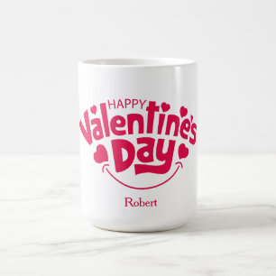 Mug Magique Joyeuse Saint-Valentin nom personnalisé