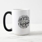 Mug Magique Joyeuse typographie rétro de Noël (Gauche)