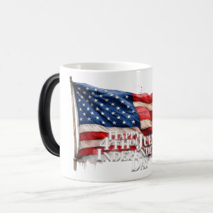 Mug Magique Joyeux 4 juillet - Fête de l'Indépendance