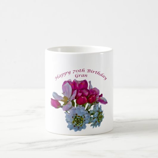 Mug Magique Joyeux 70e Grand-mère (Centre)
