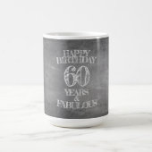 Mug Magique Joyeux anniversaire - 60 ans & Fabuleux en chalkbo (Centre)