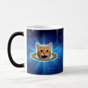 Mug Magique Joyeux chat dans l'espace.
