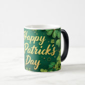 Mug Magique Joyeux design de trèfle de la Saint-Patrick (Devant droit)