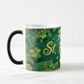 Mug Magique Joyeux design de trèfle de la Saint-Patrick (Gauche)