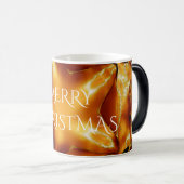 Mug Magique Joyeux Noël cuivre or brillant étoile (Devant droit)