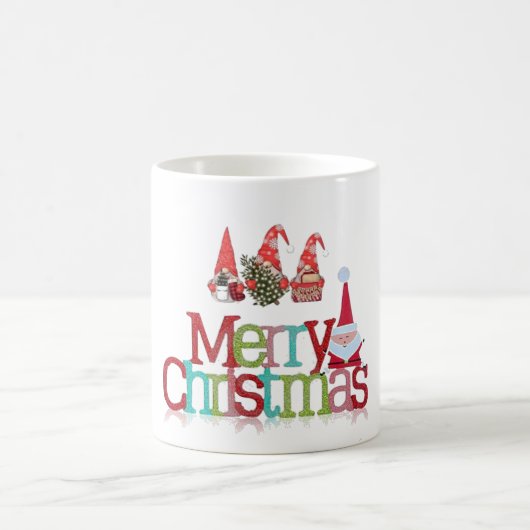 Mug Magique Joyeux Noël Du Père Noël Et Des Gnomes (Centre)