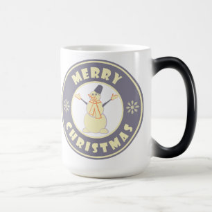Mug Magique Joyeux Noël heureux bonhomme de neige célèbre styl
