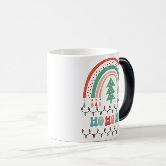Mug Magique Joyeux Noël hohohoho arc-en-ciel (Devant droit)