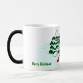 Mug Magique Joyeux Noël ! Snowman avec amis (Gauche)